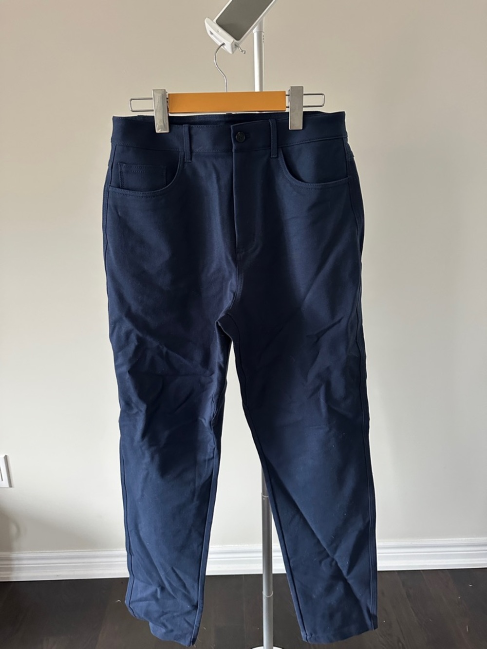Kit and Ace Men's Navy Stretch Chinos